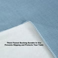 thumbnail image 4 of Home Bargains Plus Chambray Blue Café Hotel 52 x 52 inch Square Vinyl Dining Tablecloth with Flannel Backing, 4 of 9
