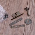 thumbnail image 4 of Cerraduras de cajón de metal antiguo con llave para guardarropa, caja de madera para joyería, gabinete, 4 of 5