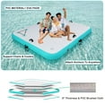 thumbnail image 5 of PPXIA Inflatable Floating Dock Platform, 10ft x 6ft, 6-Inch Thick Water Mat with Electric Air Pump, 5 of 9