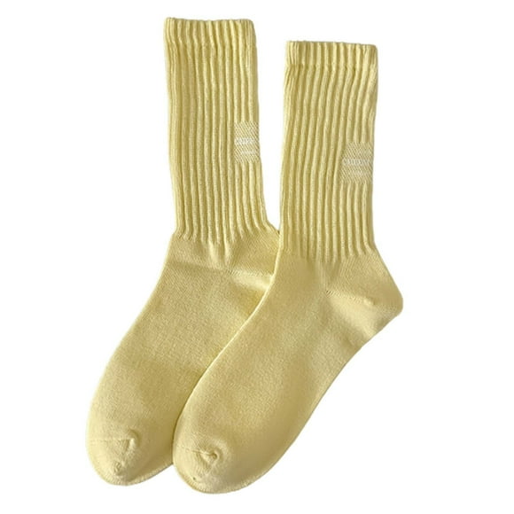 ManxiVoo Thin Cotton Ankle Socks for Women Breathable Low Cut Socks with Letter Prints Non Slip Everyday Casual Socks 3 Pairs Yellow