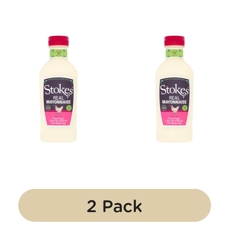 Stokes Real Mayonnaise Squeezy 420g, British Import (Pack of 2)