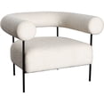 thumbnail image 3 of District Accent Chair in Ivory Boucle Fabric w/ Black Metal Frame by Diamond Sofa, 3 of 6