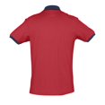 thumbnail image 3 of SOLS - Polo de manga corta 100% algodón de primera  Modelo Prince Unisex hombre mujer (Rojo/ marino francés), 3 of 3