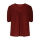 thumbnail image 4 of Camisas holgadas,Blusa de lentejuelas para mujer, manga corta, cuello en V, poliéster, informal, holgada, para uso diario, sopatenor, 4 of 8