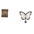 thumbnail image 1 of Marco de fotos floral tallado a mano con diseño de mariposa, soporte para cuadros antiguo, decorativo, para montar en la pared, para oficina, dormitor, 1 of 8