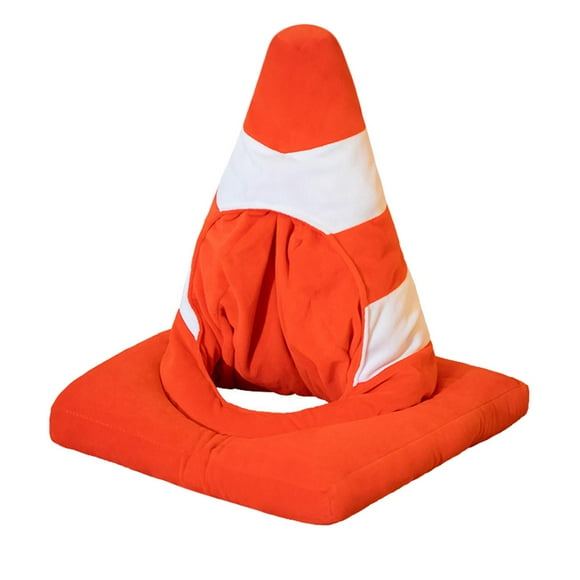 Sombrero de cono de tráfico para adultos, sombrero de Halloween en forma de cono para espectáculo, cumpleaños y vacaciones.