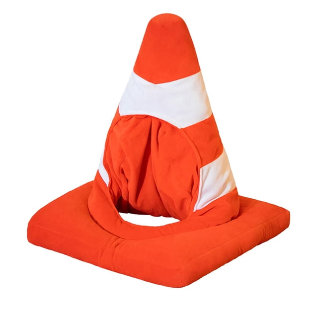 Sombrero de cono de tráfico para adultos, sombrero de Halloween en forma de cono para espectáculo, cumpleaños y vacaciones.