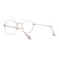 thumbnail image 2 of Nerdy Optical Quality Round Metal Rim Blue Light Flitering Computer Glasses Rose Gold Black, 2 of 4