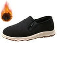 thumbnail image 4 of XIMIN Mens Slip on Canvas Sports Loafers Casual Shoes Sneakers with Fuzzy Lined Comfy Walking Work Shoes Pain Relief Fashion Breathable Loafers Footwear, 4 of 6