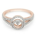 thumbnail image 2 of 2/5 ct. t.w Round Cut Lab Created Moissanite Diamond Swirl Halo Wedding Engagement Ring 14K Rose Gold Over Sterling Silver(G-H Color,VVS1 Clarity,0.40 Cttw)-4, 2 of 7