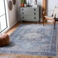 thumbnail image 2 of BoutiqueRugs Pays Blue Distressed Area Rug - Machine Washable - Sky Blue, Antrasit, Gray - 5'3" x 7'3", 2 of 11