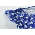 thumbnail image 5 of DDSOL Toddler Girls Dresses American Flag Sundresses Ruffle Sleeves One-Piece Blue 2T, 5 of 7