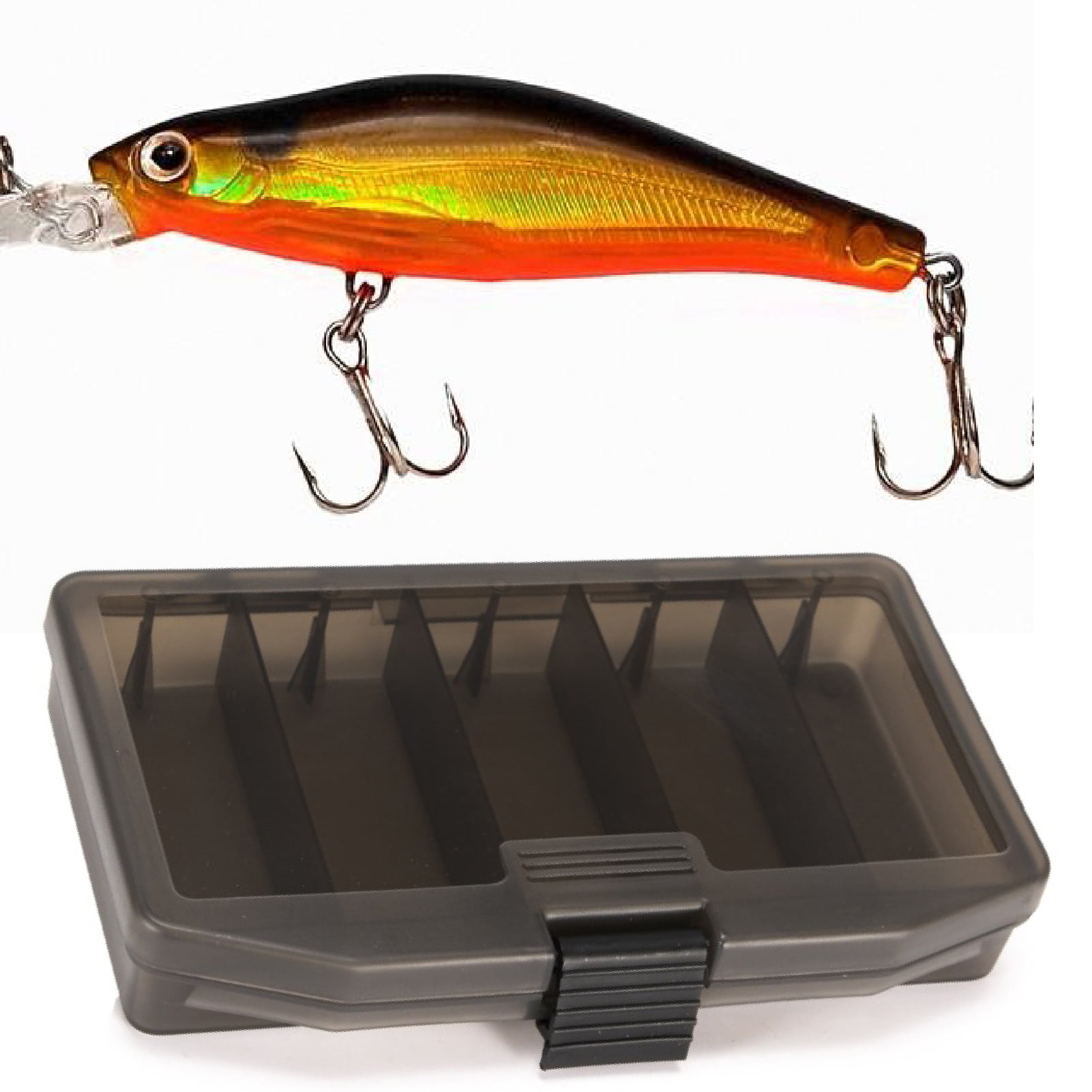 Small Fishing Lure Bait Tackle Storage Box Visible Waterproof Case Container