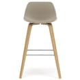 thumbnail image 5 of Simpli Home Randolph Mid Century Modern 28 inch Bentwood Counter/ Bar Height Stool (Set of 2) with Light Wood in Natural Polyeseter linen fabric, 5 of 11