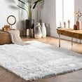 thumbnail image 1 of nuLOOM Rodolfo Faux Sheepskin Shag Area Rug, 6 x 9, White, 1 of 4