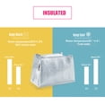 thumbnail image 4 of Bolsa de almuerzo Bolsa de asas a rayas para mujer Caja de almuerzo grande Bolsa de refrigeración térmica reutilizable aislada, 4 of 8