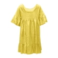 thumbnail image 4 of Ruyang Women T Shirt Dresses Womens Summer Tunic Dress Casual Loose Short Sleeve Crew Neck Flowy Swing Dresses Plus Size, 4 of 5