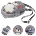 thumbnail image 3 of KAKOWELY Bolso bandolera de peluche con forma de animal, bolso bandolera de peluche con forma de animal, bolso bandolera decorativo, 3 of 4