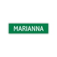 thumbnail image 1 of Marianna Girls Children Name Letter Printed Indoor Outdoor Unique Wall Novelty Plaque Decoration Label Aluminum Metal Sign 4"x18", 1 of 1