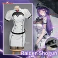 thumbnail image 2 of IN STOCK XXX Raiden Shogun Cosplay Genshin Impact Fanart: Officer Raiden Shogun Ei/Baal Uniform Police Cosplay Costumes, 2 of 6