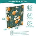 thumbnail image 3 of FORMRS 3 Ring Binder 1.5 inch with Pockets Set of 2 Clip Board 200 Sheets Capacity, Green Floral Orange, 3 of 8