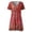 Z1#Red1261, variant on Puliio Summer Dresses for Women Short Sleeve V Neck Floral Print Mini Casual Boho Beach Sundress