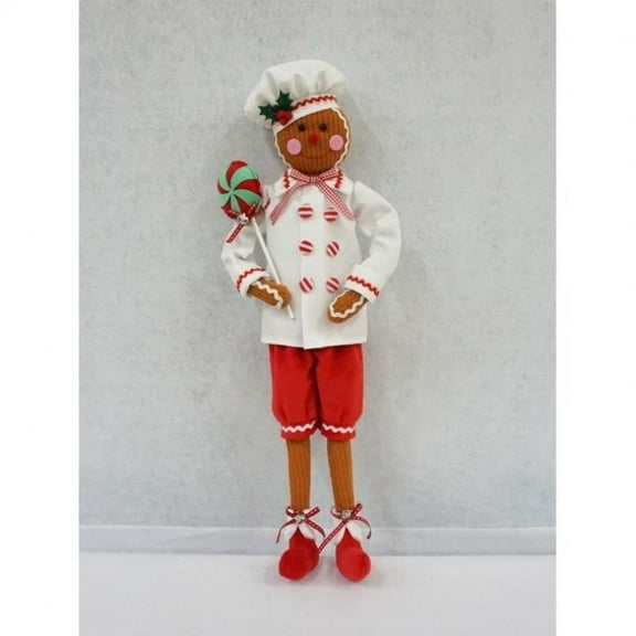 Regency International 25" Felt Gingerbread Chef W/Lollipop