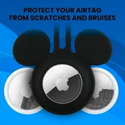 Disney Mickey Mouse Silicone AirTag Holder Keychains - 4-Pack
