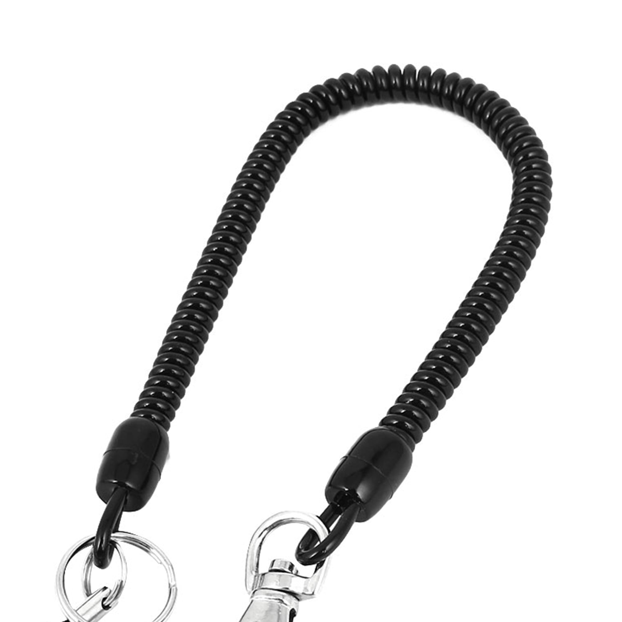 Unique Bargains Coil Spring Keychain Spiral Fishing Lanyard Cord with Lobster Clasp