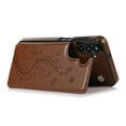 thumbnail image 6 of Allytech Wallet Case for Galaxy A54 5G, Floral Butterfly Embossed Slim Fit Cards Holder Stand Shockproof Anti-Scratch Bumper Wallet Case Cover for Samsung Galaxy A54 5G - Brown, 6 of 9