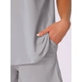 thumbnail image 4 of DARING DIVA Pajama Short Sleeve Lounge Set Elastic Shorts Sleepwear XS Light Gray, 4 of 6