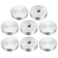thumbnail image 1 of Unique Bargains M6 Thread 30mm Diameter Round Shape Aluminum Disc Hardware 8pack Aluminum Circle Disc Glass Top Adapter for Glass Table, 1 of 5