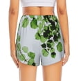 thumbnail image 3 of Picia Watercolor Green Leaves Pattern Women's 2 in 1 Athletic Running Shorts High Waisted Workout Casual Gym Sweat Shorts with Comfy Liner Zipper Pockets-X-Large, 3 of 9