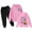 Pink, variant on WOYY Toddler Girls Outfits Cartoon Bear Print Hoodie Sweatpants Sweat Suit, Sizes 3-4T