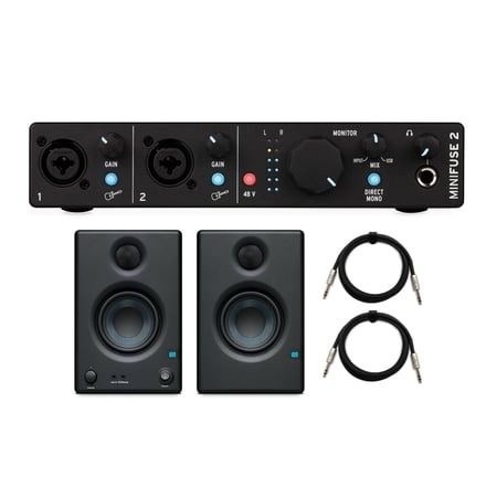 UPC: 0196271146728 | Arturia MiniFuse 2 Audio Interface (Black) with Studio Speakers and TRS Cables
