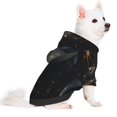 thumbnail image 2 of Fotbe Black And Gold White Horse Sudadera con Estampado para Perros Pequeños – Suéter con Capucha para Mascotas, Tela Suave de Forro Polar con Bolsillo-X-Small, 2 of 7