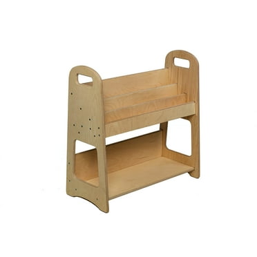 Montessori Freestanding Bookshelf | Easy Access Wooden Storage Rack for Kids | Wooden Shelves for Kid's Room (Large)