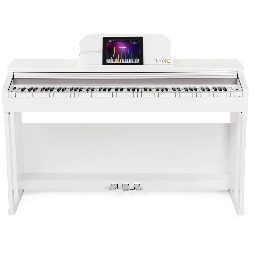 The ONE Smart Piano 88Key Upright Digital Piano, White