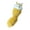 Yellow, variant on HUANLEDASH Faux Fur Keychain Pendant Fox Shape Plush Textures Keyring Anniversary Keychain Decoration Car Key Accessory