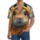 thumbnail image 1 of Fotbe Modern Yellow Sweater Guinea Pig Camisa Estampada de Manga Corta para Hombre, Casual de Verano, Estilo Playero, Sin Arrugas-Large, 1 of 5