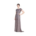 thumbnail image 2 of Adrianna Papell Robe à Paillettes Intégrales à Manches Courtes pour Femme, Lead, 10, 2 of 4