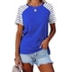 thumbnail image 3 of Camisetas de Manga Corta para las Mujeres a Cuadros Impreso Botón Casual Camiseta, Camisetas de Mujer Casual para Primavera Verano, 3 of 3