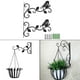 thumbnail image 3 of 2 soportes para cestas colgantes, ganchos de hierro forjado para terraza, garaje, balcón, para faroles. Mariposas de 3 hojas, 3 of 9