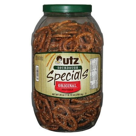 Utz Sourdough Specials Original Pretzels, 28 oz Barrel