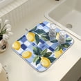 thumbnail image 4 of Yayeee Dish Drying Mat for Kitchen Counter 16" x 18" Microfiber Super Absorbent Coffee Decorative Pad, Cartoon Lemon Leaves, 4 of 9
