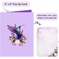 thumbnail image 4 of Mothers Day Pop Up Card, Hummingbird Birthday Card, Pop Up Birthday Cards for Women, Wife, Mom, Daughter, Grandma, Mother's Day Card, 3D Pop Up Birthday Card, 4 of 7