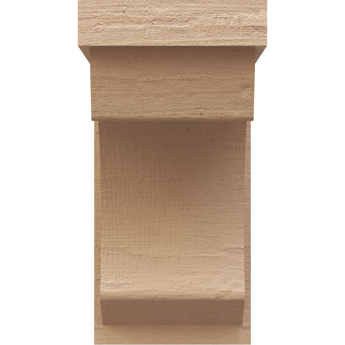 9"W x 9"D x 18"H Wide Emerson Rough Cedar Woodgrain TimberThane Corbel, Primed Tan