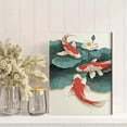 thumbnail image 2 of Koi Fish and Lotus Decorative Painting/Canvas Art， Suitable for Living Room， Bedroom， Dining Room， Study， Office， Hotel， Restaurant， Gallery Wall Decor and Home Decoration， Modern Art Wall Decor., 2 of 8