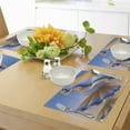 thumbnail image 4 of Ambesonne Digital Place Mats Set of 4, Sci Fi Shell, Standard Size, Blue Merigold, 4 of 6