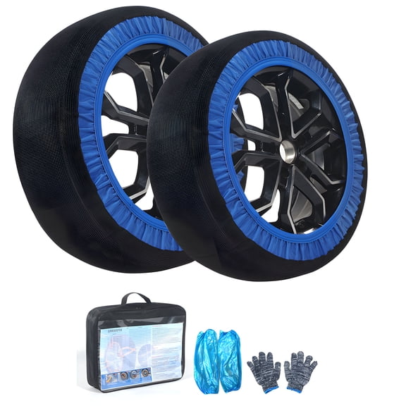 2Pcs Automotive Snow Socks for Tire Winter Driving Textile Snow Chains Fabric Car Chains Safety Accessory